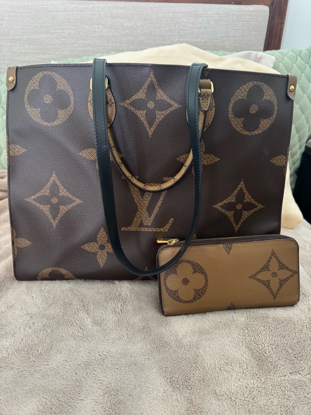 Louis Vuitton On the Go GM with Matching Wallet